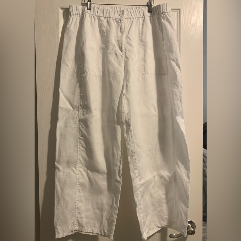 Eileen Fisher White Linen pants